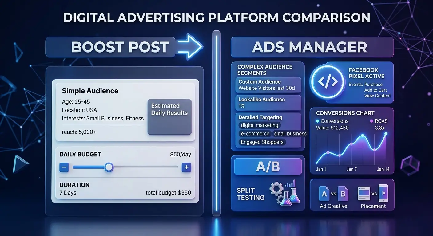 Infographic showing the three core pillars of social media marketing: Brand Awareness, Relationship Building, and Business Process Improvement.